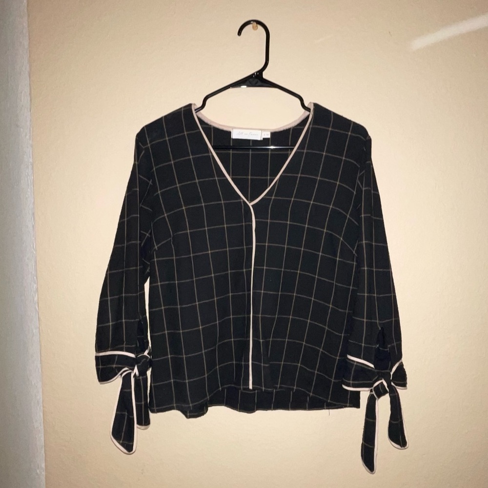 Blouse - 3/4 Sleeve, Knot Detail